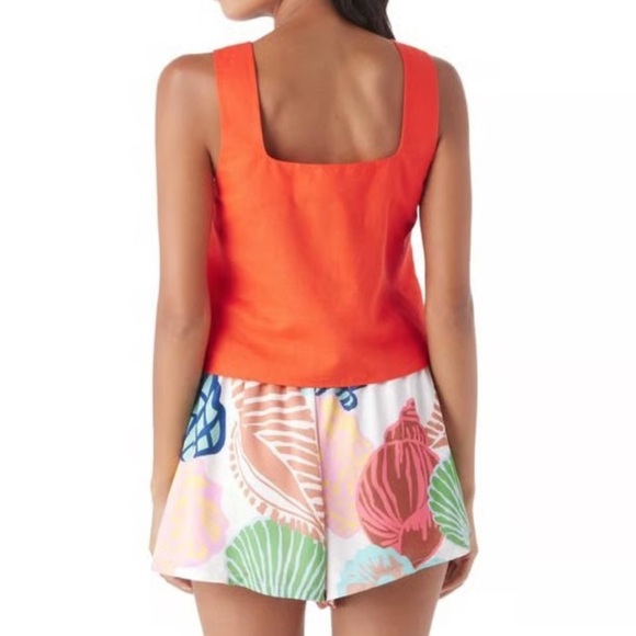 CROSBY by Mollie Burch Camden Flowy Pull On Coordinating Shorts XS Shell Print - Picture 3 of 13